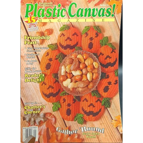 Plastic Canvas Magazine September October 1997 No. 52 Issue Featuring Festive - Picture 1 of 2